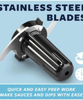 Stainless steel blades for Mini Electric Food Chopper With 2 Cup Capacity One Touch Operation Detachable Dishwasher Safe Bowl
