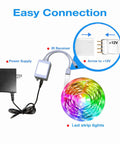 100 Ft Bluetooth LED Strip Lights With Music Sync And Color Changing 5050 RGB Tape Lighting Remote And App Control for easy setup