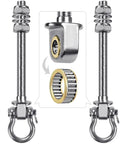 Top Shelf Heavy Duty Swing Hangers Rust Proof 304 Stainless Steel with Smooth Ball Bearings in detailed view.