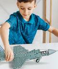 Child assembling Metal Airplane Model Kit For Kids 8 9 10 11 12 Teens Hands On DIY STEM Building Toys with metal parts and tools