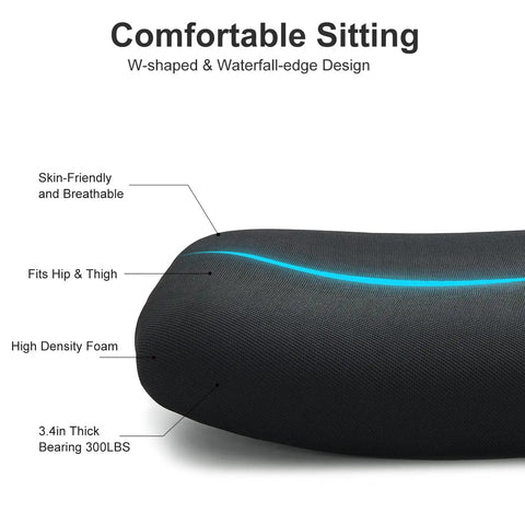 Ergonomic Office Chair With High Back Mesh Design, Adjustable Lumbar Support And 3D Armrests, cushion detail showing comfort features.