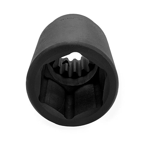 Street Proven Spline Drive Impact Wrench Socket 46mm Deep, heavy duty chromoly steel, six-point jaw design for durability.