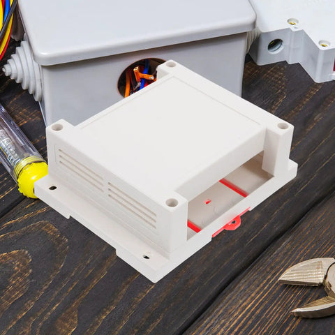 Flame Retardant ABS Junction Box For Wall Mounted Outlets And DIY Control Panels on wooden table