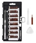 Ultimate Magnetic Precision Screwdriver Set With 57 Bits And 63 In 1 Kit for electronics repair, shown in compact case.