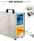 Heavy Duty 15KW Digital High Frequency Induction Heater With Seamless Automatic Temp Control And Tough Water Cooled Design for metal heating.