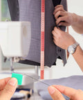 Man using sewing tools with a 10 Pack Automatic Needle Threaders For Sewing Machines Self Threading Tool For Embroidery Floss Hand Sewing And Cross Stitch Plastic Threader That Fits All Needle Sizes In A Color Set Of Red Yellow Blue Green And Gray Must Have For Every Sewing Hobbyist.