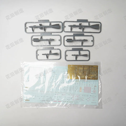 MiG 29 Fulcrum Early Type 1/48 Scale Fighter Aircraft Model Kit sprues, decals, and photoetched parts on display