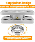 Heavy Duty Industrial Bearing Plate Turntable for Workstations and Displays, Kingpinless, Greaseable Ball Bearing Swivel Plate With 5500 Lbs Capacity