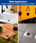 22 Pack Black T Type Silicone Hole Plugs 3/8 Inch Vulcanized Dustproof Sealing Stoppers in use for sinks and cabinets