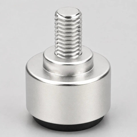 Four M8 Thread Adjustable Furniture Levelers Feet Silver Finish Easy Install Detachable Design for tables close-up