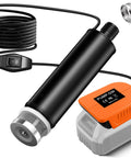 Dead Simple Cordless Submersible Water Pump For DeWalt 20V And 60V Battery with black hose and control switch.