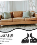 ARTIBETTER 2pcs folding sofa spring hinges; black metal, for space-saving cabinets and boxes.