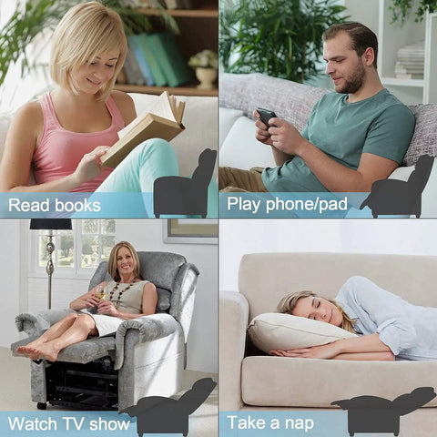 Massage Recliner Chair For Your Living Room Adjustable PU Leather With Footrest Ergonomic Home Theater Seating in use scenarios