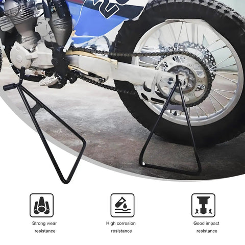 Beefy Heavy Duty Solid Steel Motorcycle Triangle Stand For Dirt Bikes 80-500cc, Rear Wheel Lift And Maintenance Stand, Rustproof