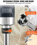 Close-up of Beast 750W Commercial Immersion Blender With 20 Inch Shaft Copper Motor Variable Speed 304 Stainless Steel Blade