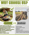 Comparison of hand push precision seed planter for row crops vs traditional methods, ideal for terraced gardens and small farms.