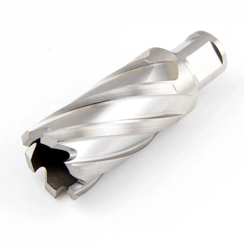Side view of Nine Sixteenth By Two Inch Annular Cutter For Magnetic Drills HSS M2 High Speed Steel Fourteen Millimeter By Fifty One Millimeter Slug Cutter