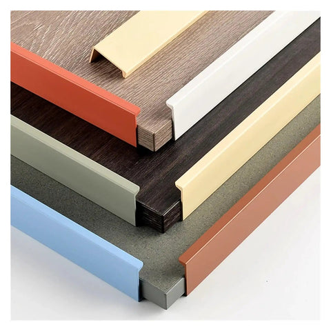 Hidden Cabinet Handles 120mm Concealed Drawer Pulls Easy Install Invisible Door And Closet Door Pulls in assorted colors, stack view