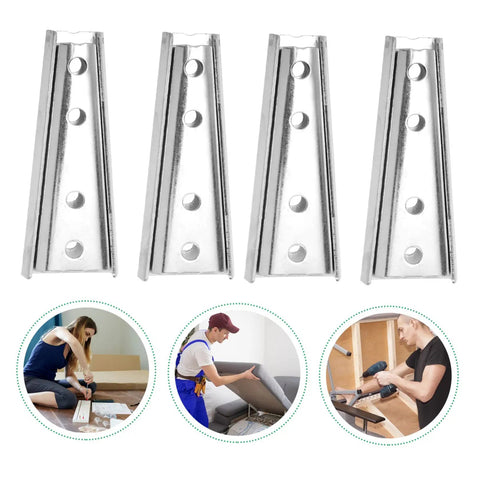Heavy Duty Iron Sofa Connectors Four Pair Interlock Brackets For Sectional Furniture Anti Wobble Joiners Keep Your Couch Locked Tight No More Slipping Or Loose Sections Enjoy A Rock Solid Living Room Setup Quick Install Hardware