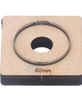 65mm Circle Cutter With Wood Base, Durable Alloy Steel Round Cutting Die For Leather, Fabric, Clay And Wood DIY Projects