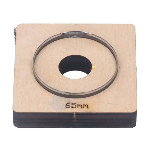 65mm Circle Cutter With Wood Base, Durable Alloy Steel Round Cutting Die For Leather, Fabric, Clay And Wood DIY Projects