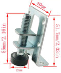 Heavy Duty Furniture Leveling Shims With Adjustable Metal Cabinet Legs And Anti Slip Foot Pads For Wardrobes And Workbenches Including Hex Wrench For Kick Those Wobbles Fast Dead Flat Setup image showing metal cabinet leg with black foot pad