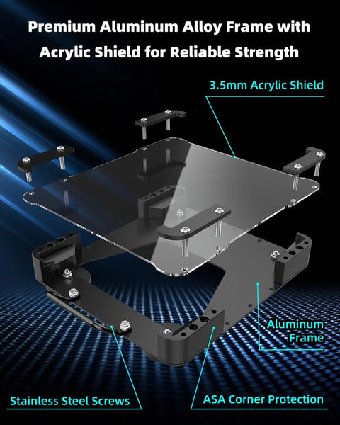 Mini Magnetic Roof Car Mount For Satellite Antenna with aluminum frame and 3.5mm acrylic shield, rock solid hold