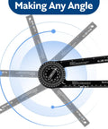 Heavy Duty 7 Inch Aluminum Angle Finder Protractor With Dual Scale Square Offers Bullseye Precision With Zero Slop For Dead Nuts Accurate Miter Cuts And Smooth Daily Woodworking Tasks, showing multiple angles.