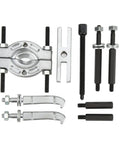 9 Piece Bearing Separator Puller Set Portable Bearing Removal Tool Kit Metal Bearing Splitter Bearing Separator Kit components