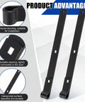 Heavy Duty Zinc Strap Hinges 16 Inch For Gate And Barn Tool Shed Door Black Finish Four Pack showcasing precise bending and installation.