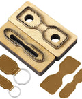 Two Piece Leather Cutting Dies Set With Pro Grade Versatility For DIY Leather Crafts Includes 4.33 x 0.91 In And 4.65 x 1.61 In Cutting Molds
