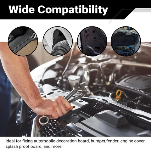 Mechanic using 100 Piece Heavy Duty Car Body Screws And Bolts Kit With Rust Resistant Splash Shield Retainers U Nuts And Fasteners