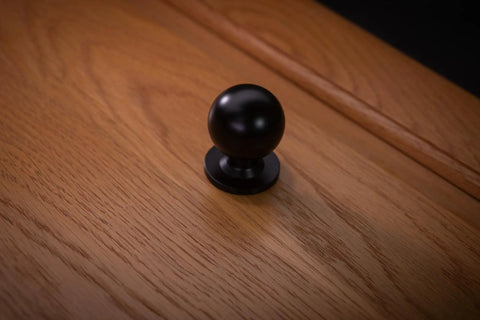 Matte Black Cabinet Knobs Four Pack With Wide Backplates Large Ball Knobs For Bi Fold Closet Doors Kitchen Cabinets And Dresser Drawers