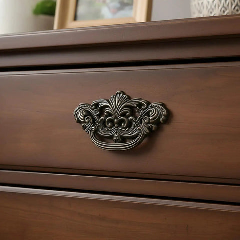 Durable Zinc Alloy Dark Antique Bronze 3 Inch C-C Vintage Drawer Pulls Set Of 4 For Cabinets And Dressers Kitchen Hardware