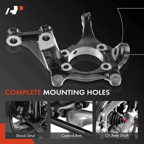 Front Passenger Side Steering Knuckle For Lexus Toyota RAV4 Scion TC Direct Swap Suspension Part with complete mounting holes.