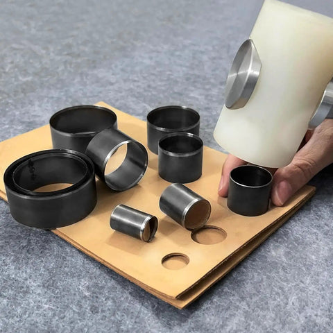 Leather Circle Cutter Set 31 Piece Circle Punch Kit With 1mm To 55mm Holes, pro-grade steel punches and dies on leather sheet