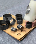 Dope Leather Circle Cutter Kit With 21 Piece Circle Punch Tools From 1mm To 55mm For DIY Leather Crafts on table with cutouts