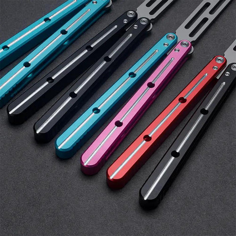 Colorful Integrated Forging Bushing System With Aluminum Integral Channel Handle for balance and grip, variety of handles shown