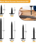 160 Piece Size 8 Modified Truss Wood Screws Kit For DIY Projects, Self Drilling Self Tapping Fasteners in use and on display