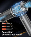 Cordless Handheld Vacuum With Brushless Motor And Up To 28000Pa Suction, highlighting motor performance and suction modes