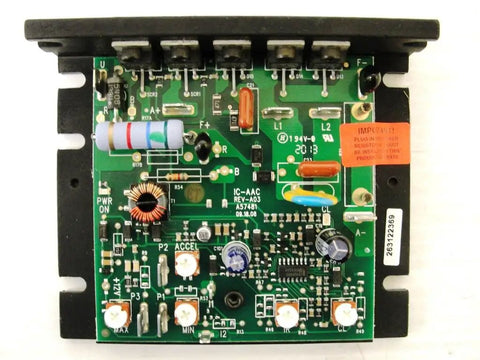 DC Motor Speed Control Drive 0-90V DC, chassis mounted, 115V AC input, circuit board details, industrial-grade controller