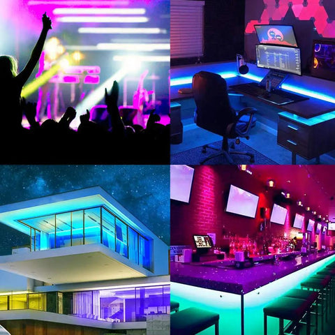 Ultimate USB Powered RGB 5050 LED TV Backlight Strip Kit For 46 To 65 Inch Televisions, colorful ambient lighting scenes