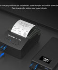 Thermal Label Printer Bluetooth Shipping Label Maker 58mm Wide 90mm Per Second Print Speed Dope Wireless Printing From Android Or iOS Phones And Tablets Auto Sleep Wake Built Tough For Home Office And Small Biz