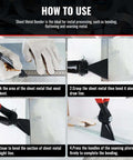 Instructional guide for 3 In 1 Sheet Metal Bender Pliers With Adjustable Jaw For Bending Flattening And Seaming Metal