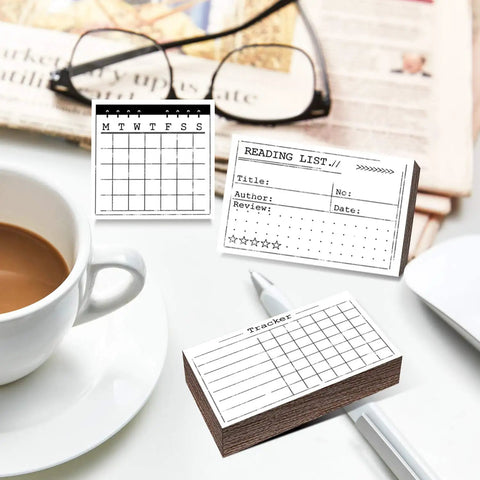 Super Rad 18 Piece Journal Stamps With Ink Pad Liven Up Your Bullet Planner featuring monthly calendar and reading list stamps.