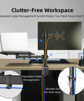 Ergonomic Monitor And Laptop Arm Mount For 13 To 32 Inch Screens Up To 22 Lbs, Adjustable Desk Mount with laptop and monitor setup