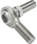 Heavy Duty Steel Heim Rod End With 3 4 16 Male Thread Zinc Plated Teflon Bearing side view showcasing durable design and threading.