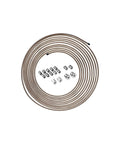Copper Nickel Brake Line Replacement Kit 3/16 x 25 ft with Inverted Flare Fittings, Hand Bendable Tubing Coil, Rust Resistant