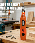 Cordless Mini Rotary Tool Kit With 3.7V Li-ion Battery on a workbench in a workshop setting, showing variable speed controls.