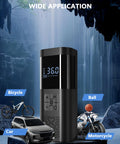 Portable Tire Inflator Air Compressor 150 PSI Cordless On The Go With Digital Pressure Gauge Auto Shut Off Type C Charging LED Light